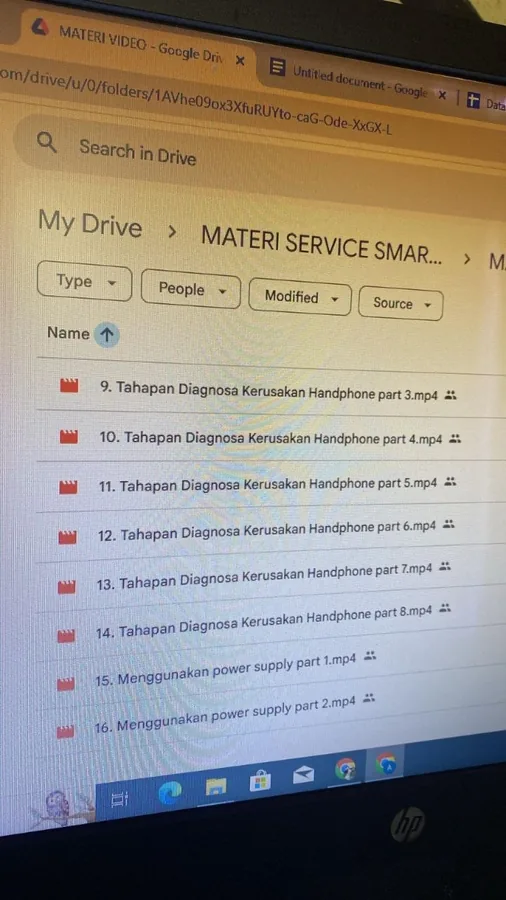 Diagnosa & power supply — contoh isi materi servis HP
