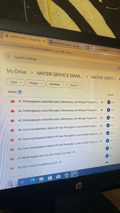Video lanjutan 41–48 — contoh isi materi servis HP